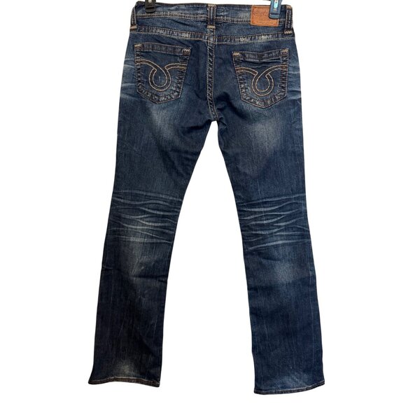 Big Star Sophie Womens 30L Blue Denim Jeans Mid Rise Bootcut Stretch - Picture 1 of 7